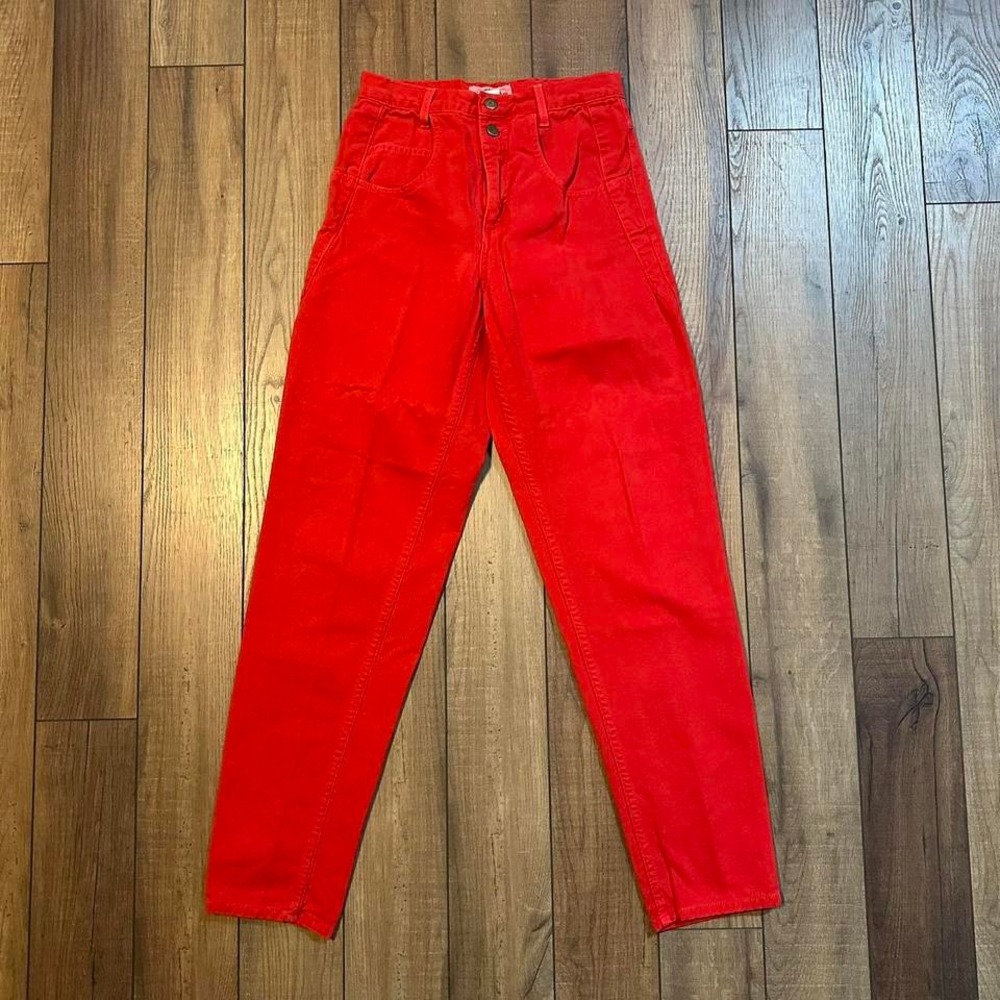 Guess Women's High-Rise Jeans in Vibrant Red